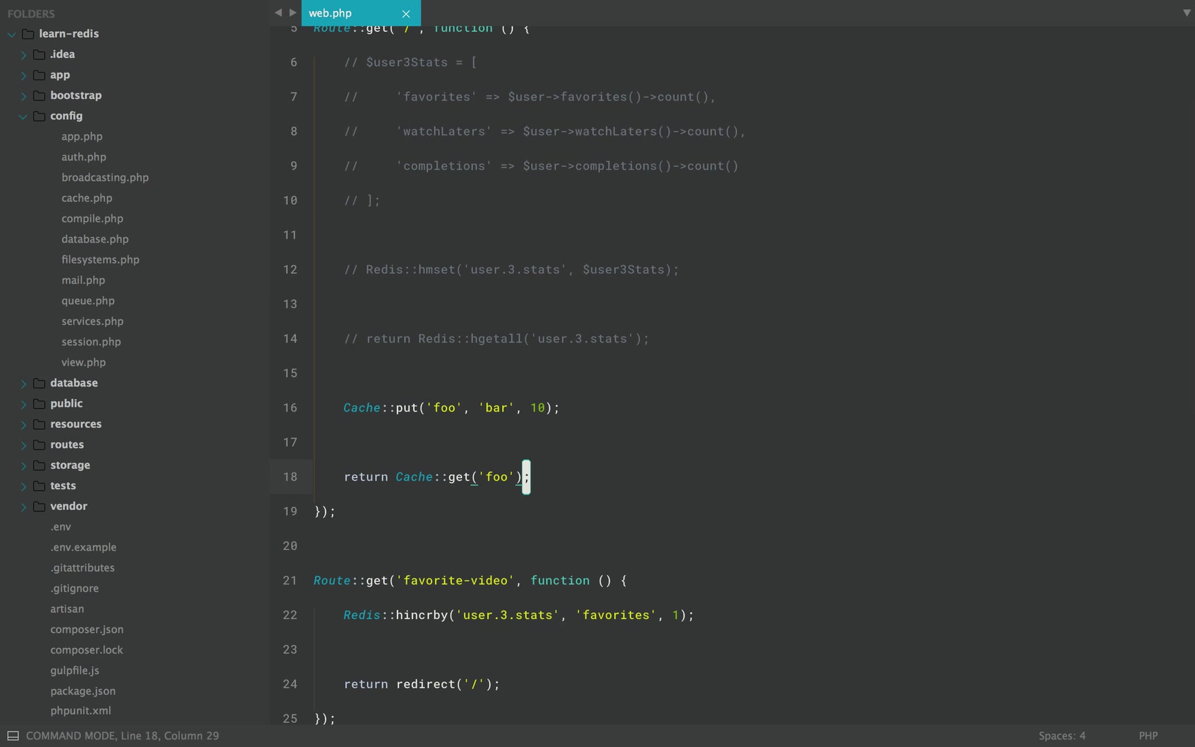 Laracasts - Learn Redis Through Examples