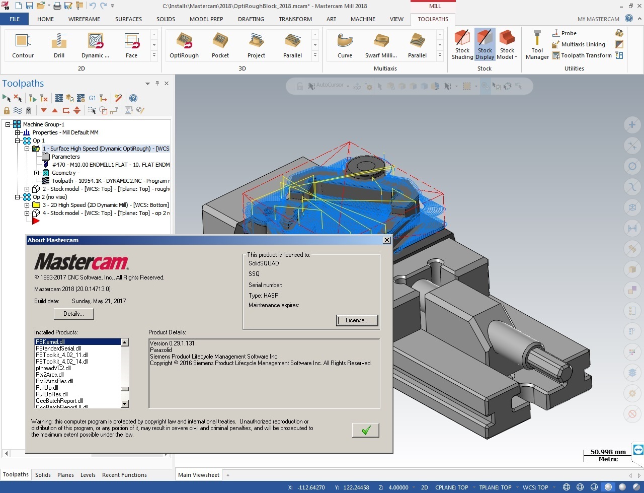 Mastercam 2018 version 20.0.14713.0