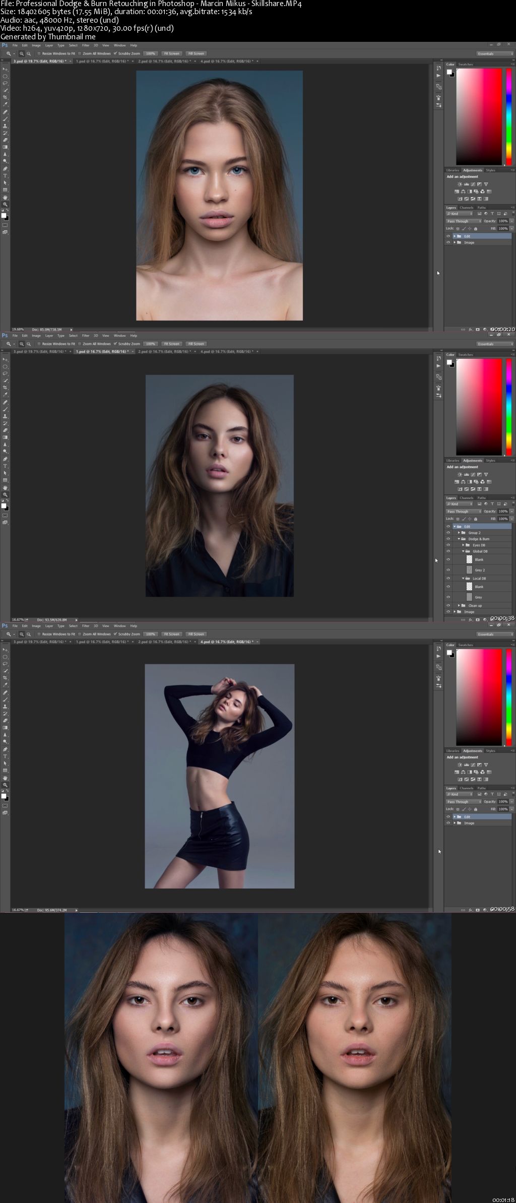 Professional Dodge & Burn Retouching in Photoshop