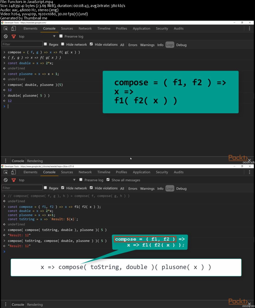 Implementing and Testing Applications using Functional JavaScript