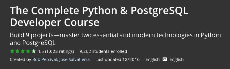 Udemy - The Complete Python & PostgreSQL Developer Course