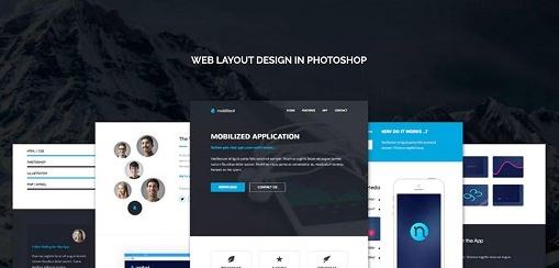 Web layout design in Photoshop || Full Class