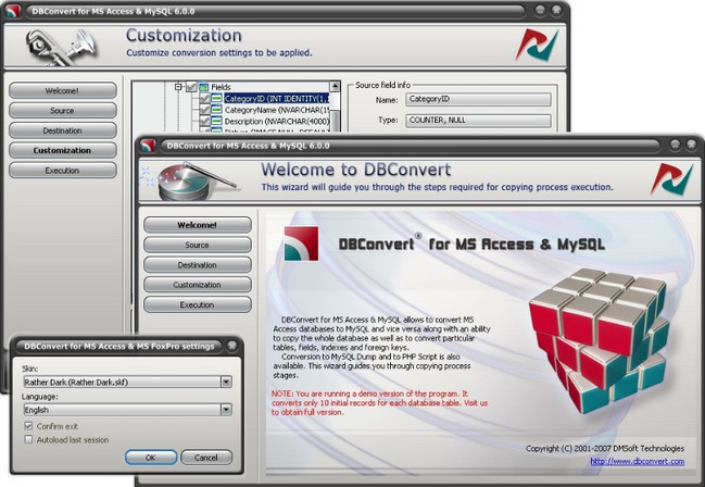 DMSoft DBConvert for Access and MySQL 8.3.4 Multilingual