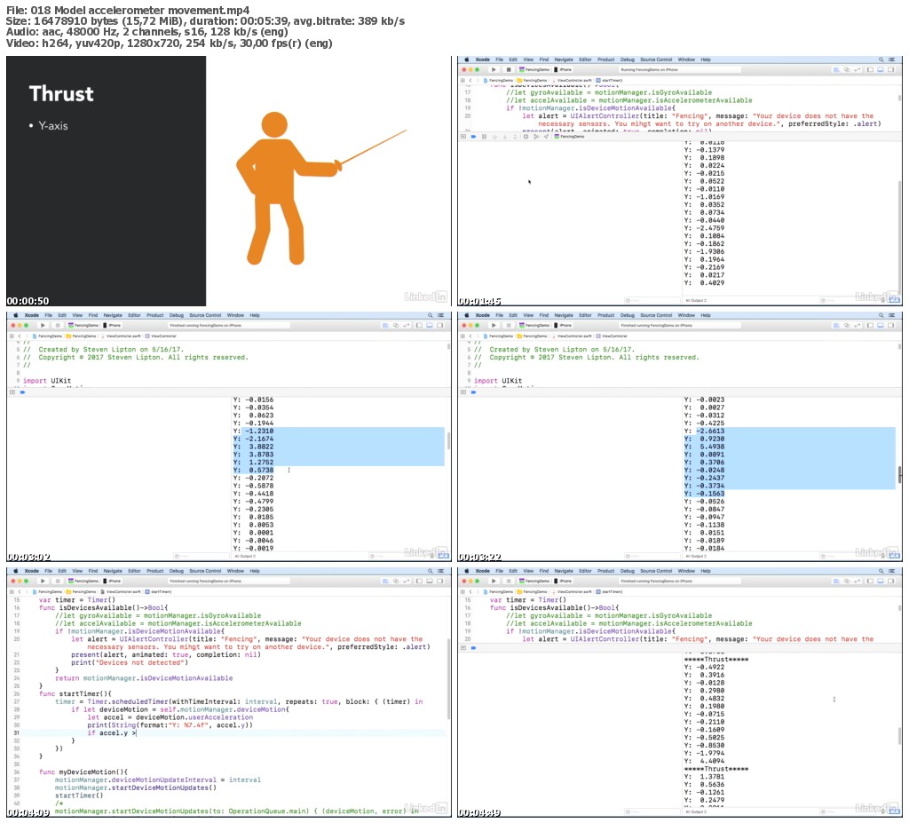 Lynda - Advanced iOS App Development: Core Motion
