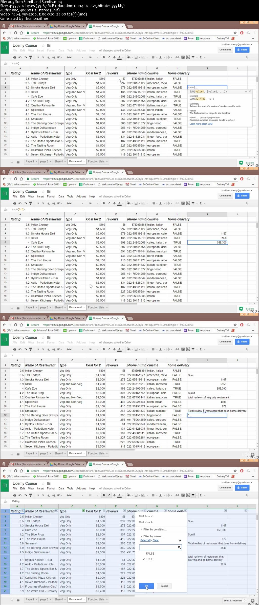 Google Spreadsheet: Beginner to Dashboard Creater