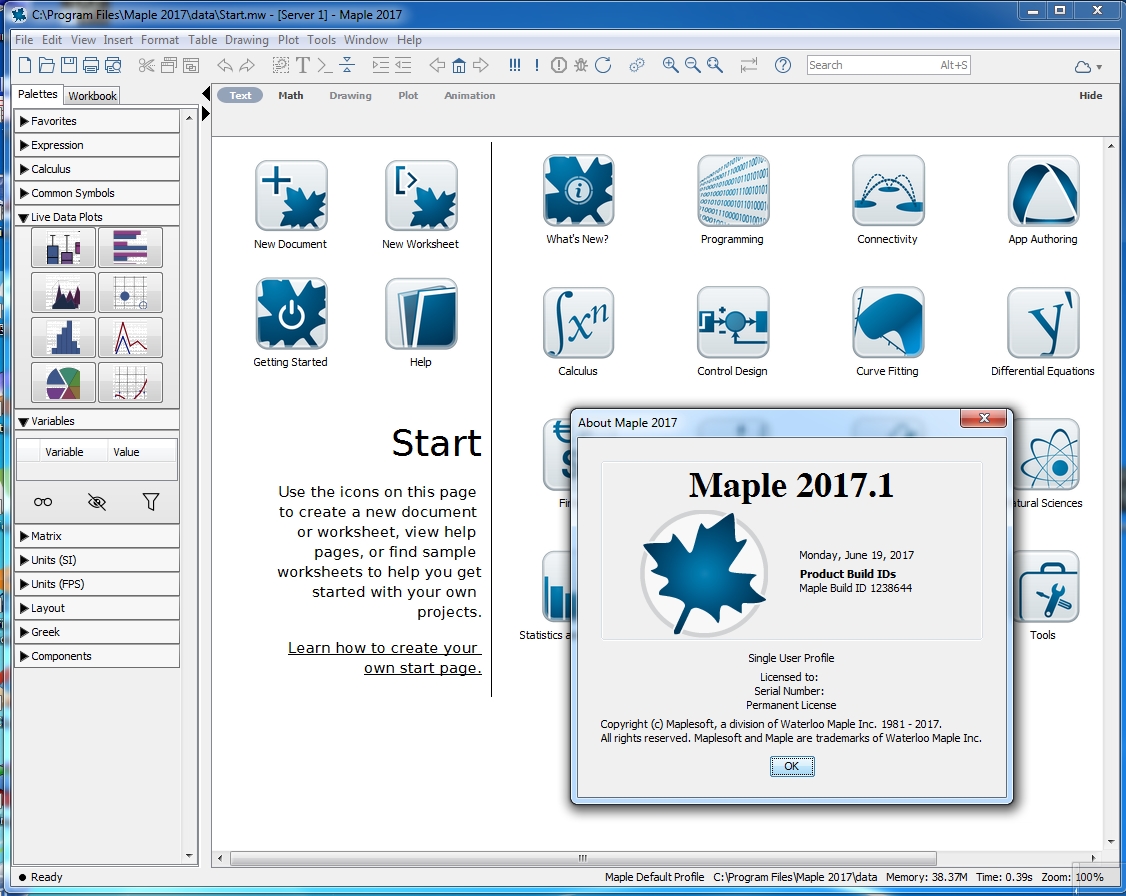 Maplesoft Maple 2017.1 Update