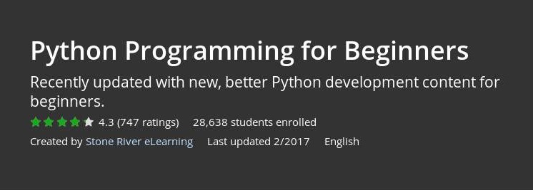 Udemy - Python Programming for Beginners