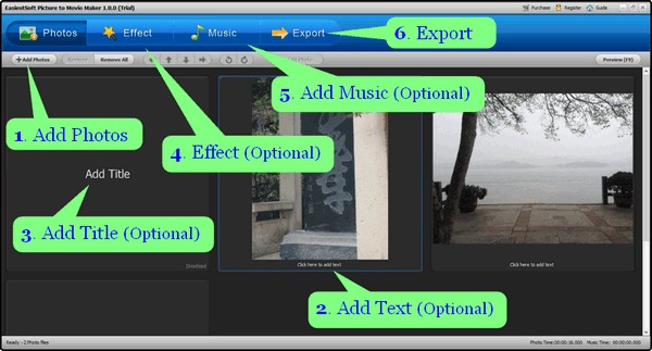 EasiestSoft Picture to Movie Maker 2.0