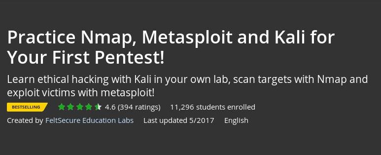 Udemy - Practice Nmap, Metasploit and Kali for Your First Pentest!