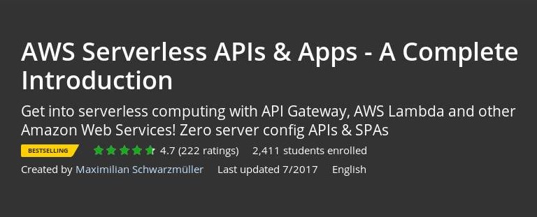 Udemy - AWS Serverless APIs & Apps - A Complete Introduction