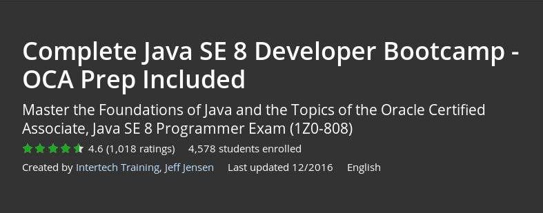 Udemy - Complete Java SE 8 Developer Bootcamp - OCA Prep Included