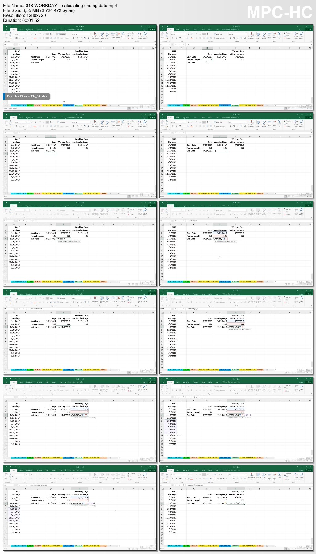 Lynda - Excel 2016: Working with Dates and Times