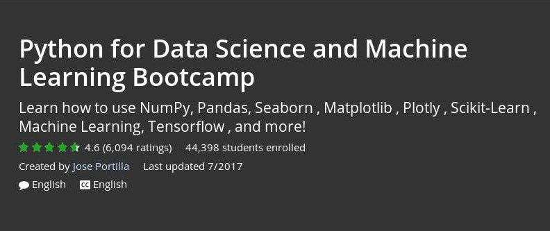 Udemy - Python for Data Science and Machine Learning Bootcamp