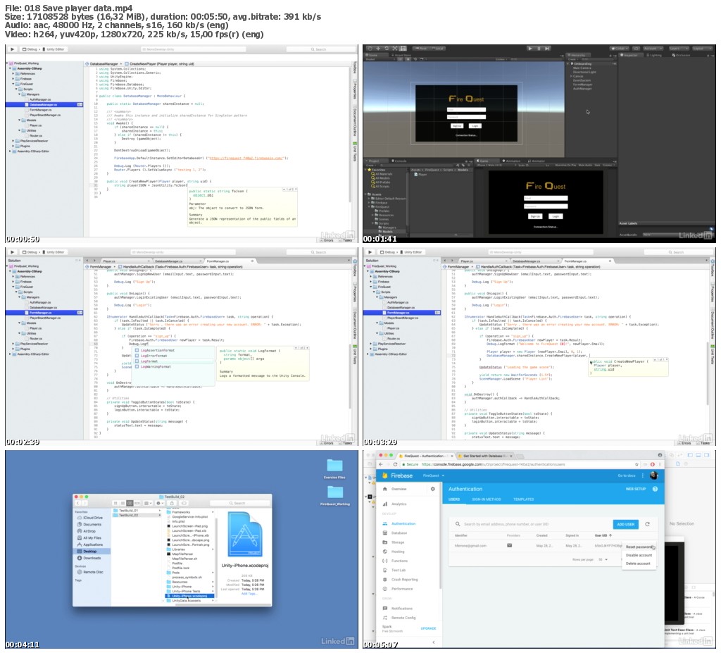 Lynda - Unity: Working with Google Firebase