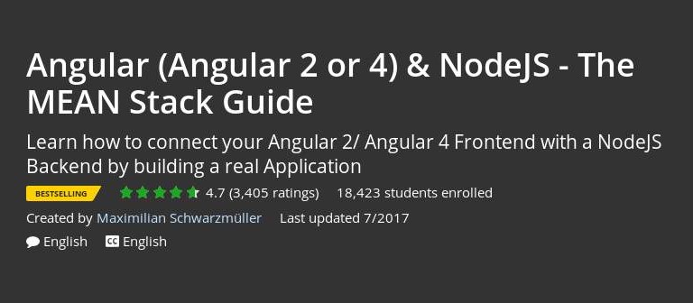 Udemy - Angular (Angular 2 or 4) & NodeJS - The MEAN Stack Guide