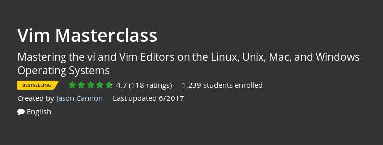 Udemy - Vim Masterclass