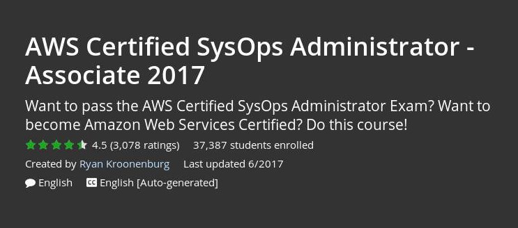 Udemy - AWS Certified SysOps Administrator - Associate 2017