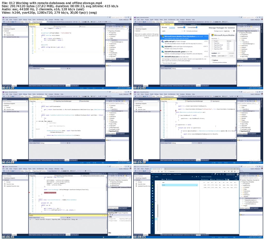 Lynda - Mastering Xamarin.Forms Development 6: Data and Storage Strategies