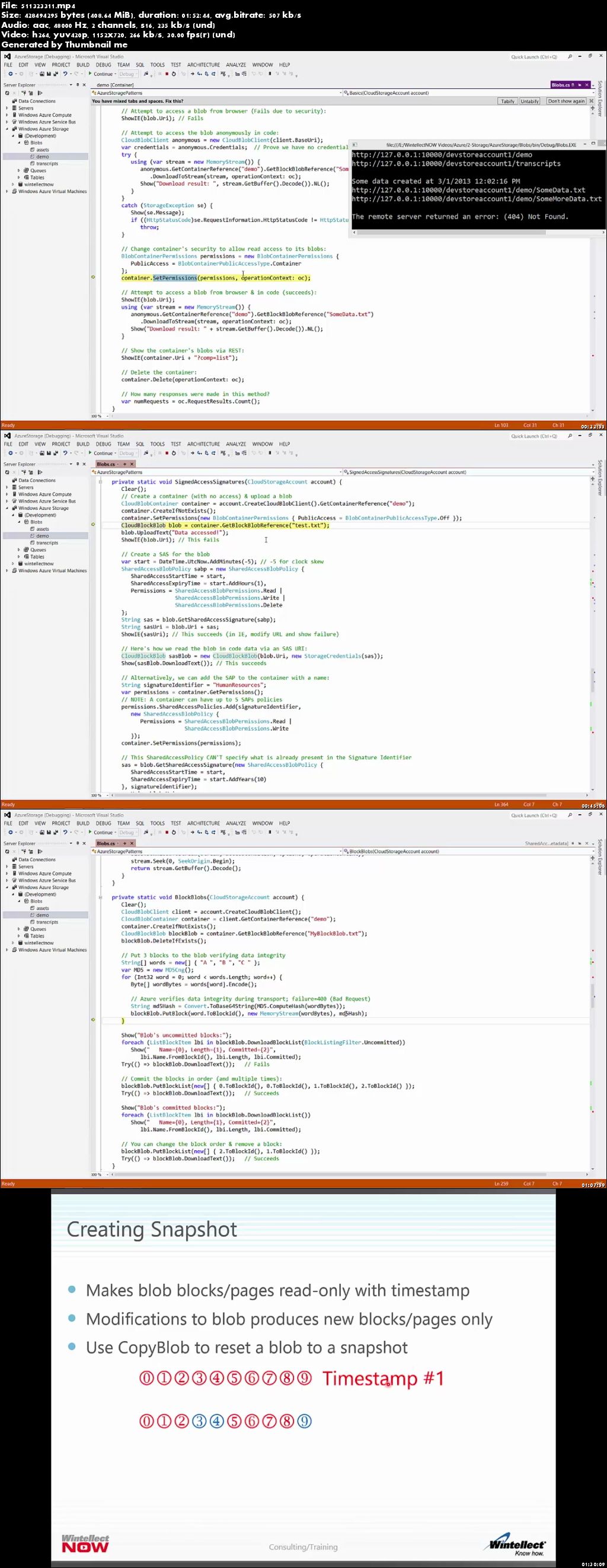 Microsoft Azure Storage: Blobs