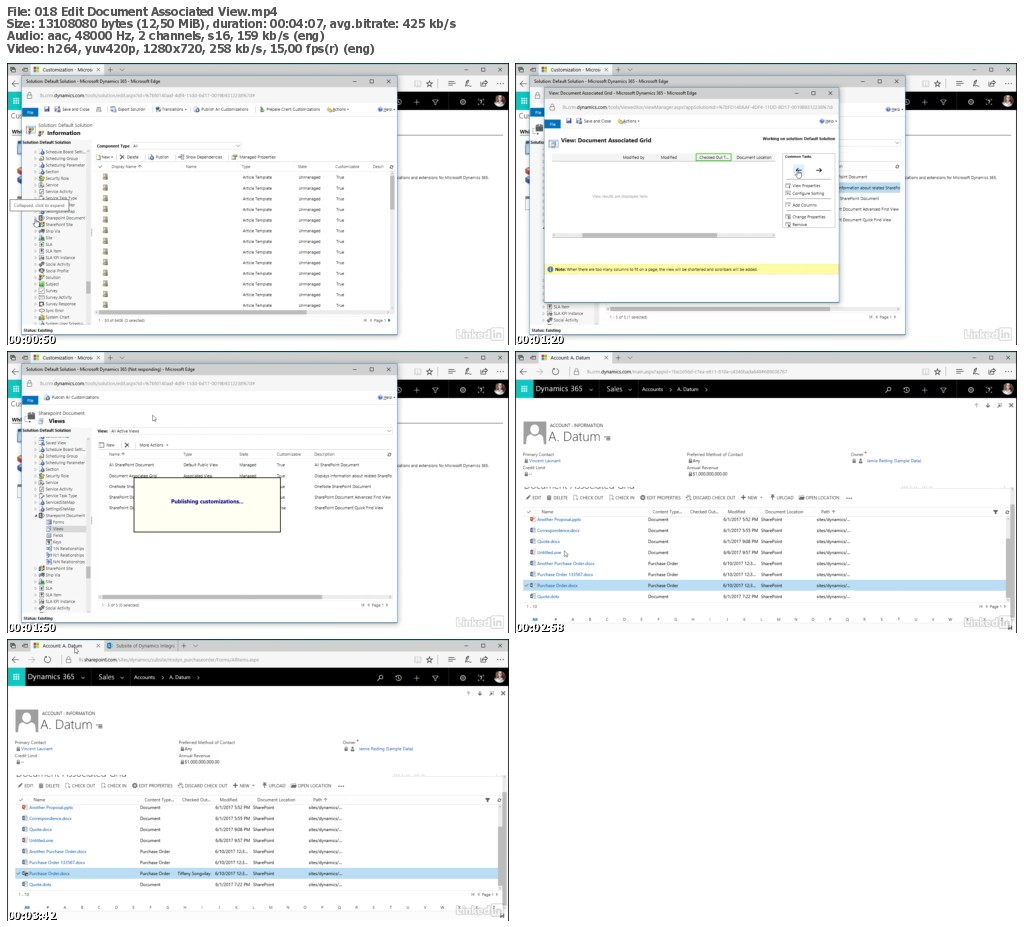 Lynda - Integrating Dynamics 365 with SharePoint