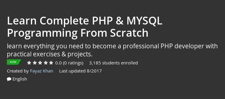 Udemy - Learn Complete PHP & MYSQL Programming From Scratch