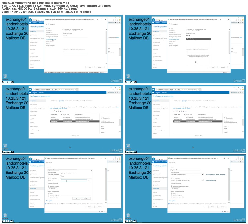 Lynda - Exchange 2016: Infrastructure, Recipients, and Security