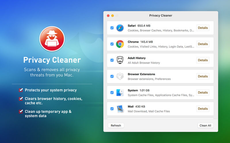 Privacy Cleaner v1.2 MacOSX