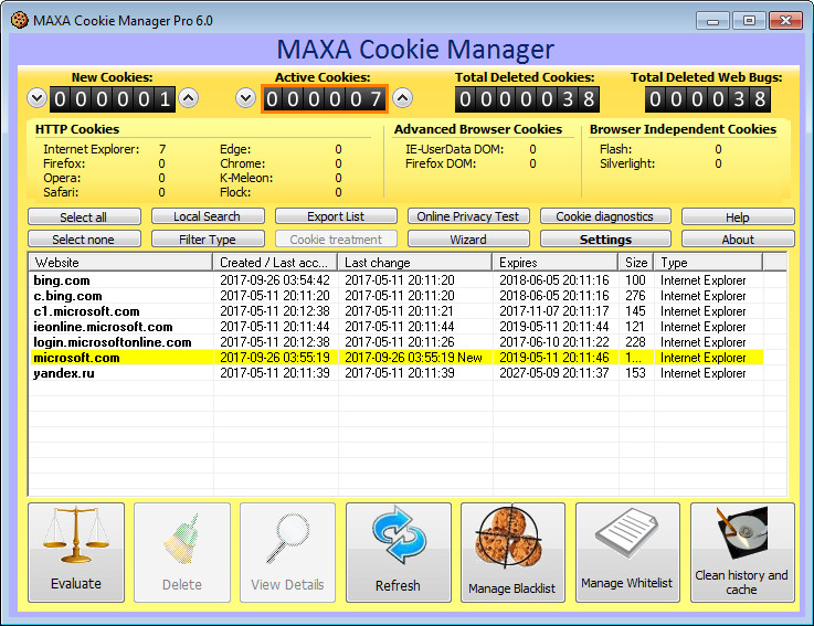 MAXA Cookie Manager Pro 6.0