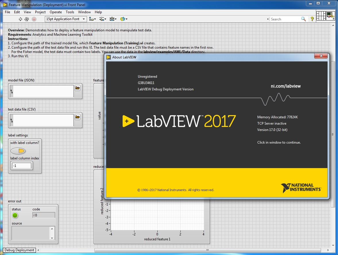 LabVIEW 2017 Analytics and Machine Learning Toolkit