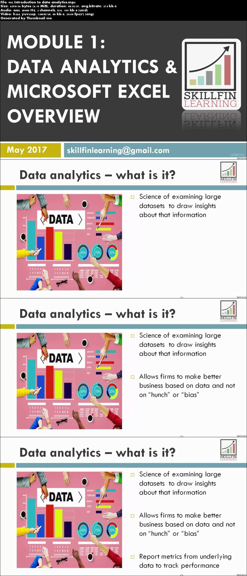 The Data Analyst Skills Training course (DAST) with Excel