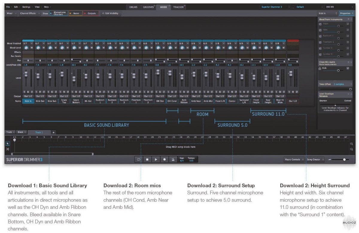 Toontrack Superior Drummer 3 SDX Core Basic Sound Library WiN/OSX screenshot