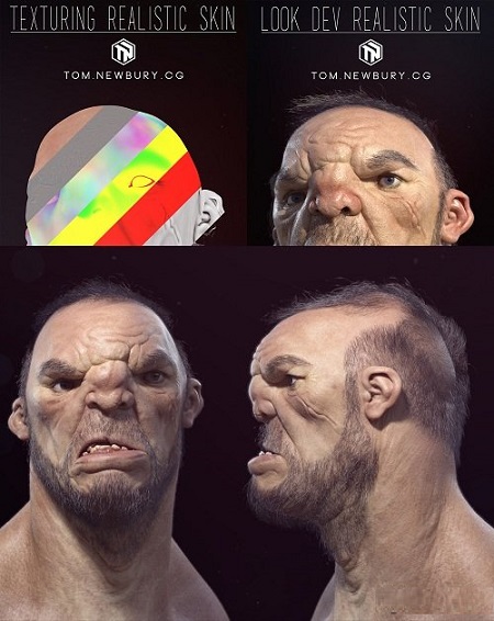 Gumroad – Texturing Realistic Skin for Characters by Tom Newburry