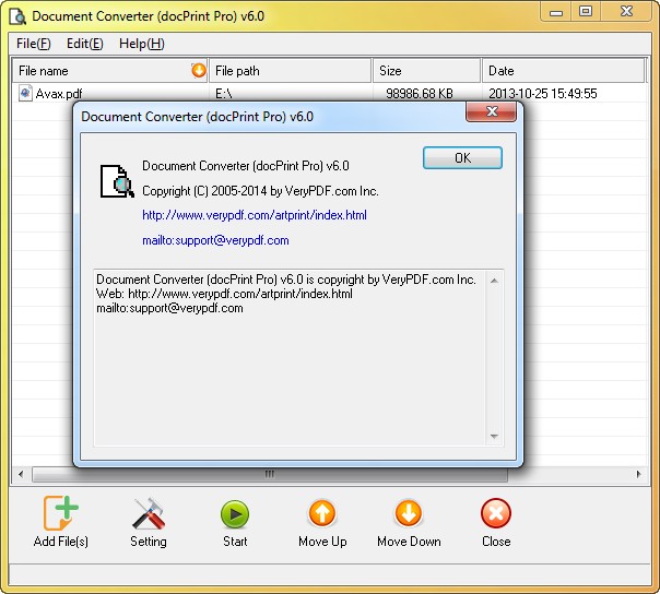 VeryPDF Document Converter (docPrint Pro) 6.0.0.1 DC 10.01.2014