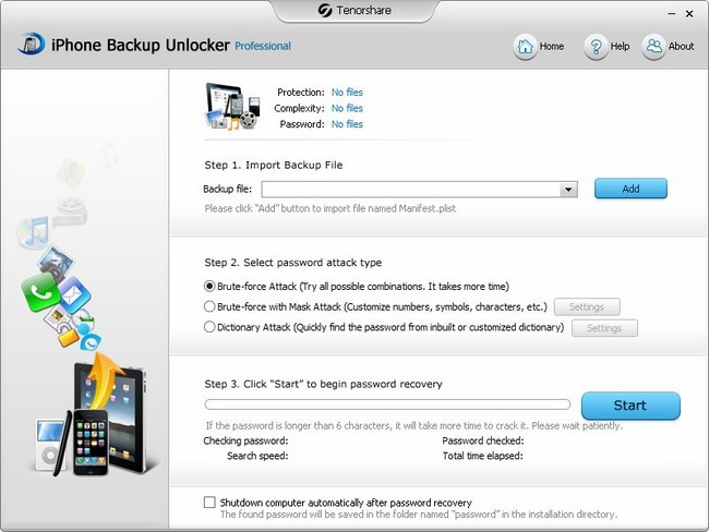 Tenorshare iPhone Backup Unlocker Standard 3.4.0.0