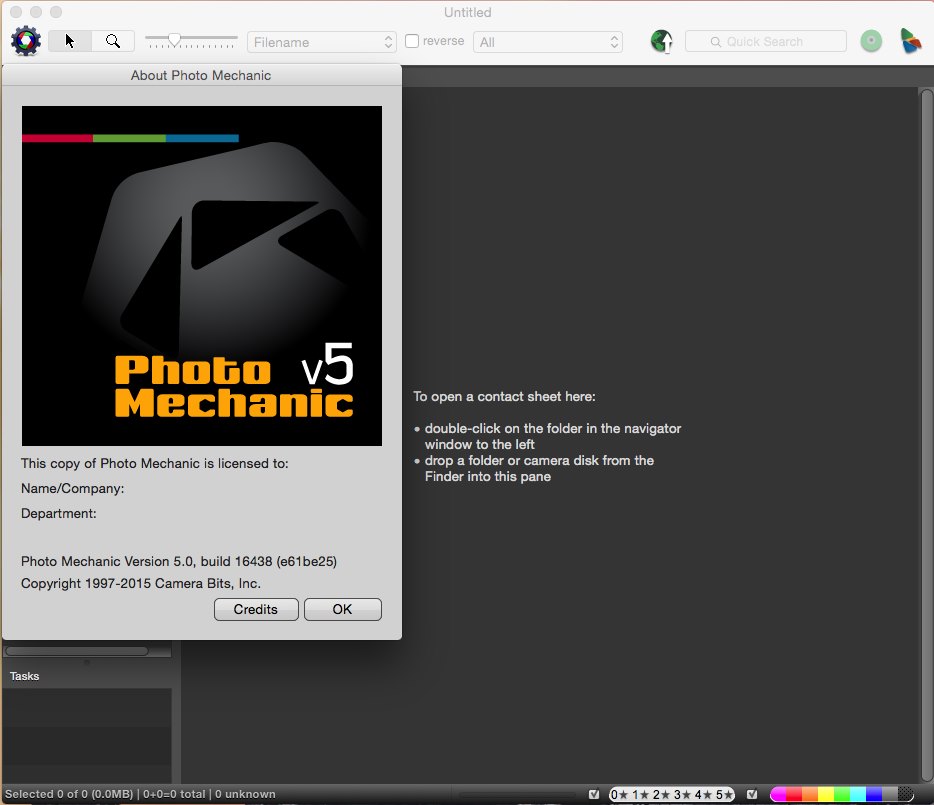 Camera Bits Photo Mechanic 5.0 build 16438 Mac OS X