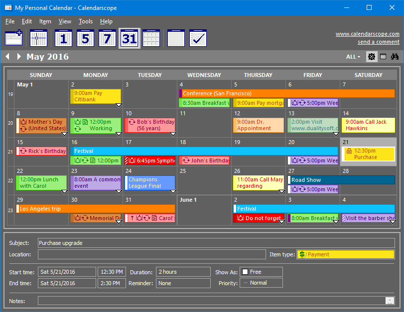 Calendarscope 8.0.1 + Portable