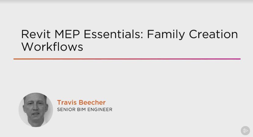 Revit MEP Essentials: Family Creation Workflows