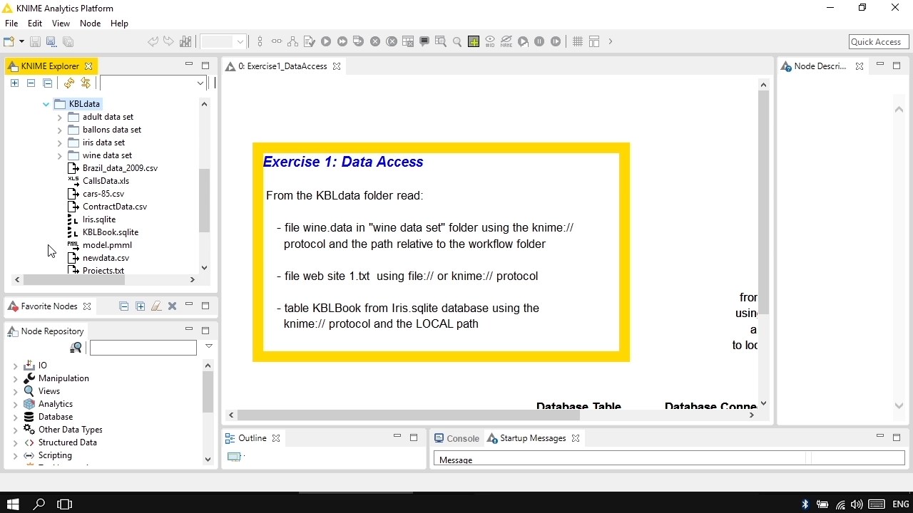 Introduction to Data Analytics with KNIME