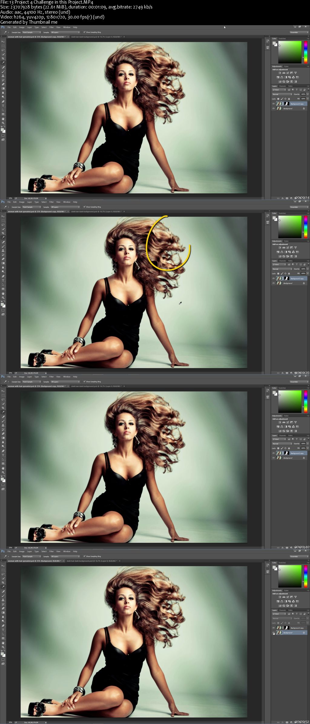 Masking Women Hair in Photoshop : Part4 (Project4)