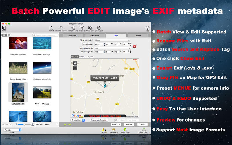 Image Exif Editor 4.5 Mac OS X