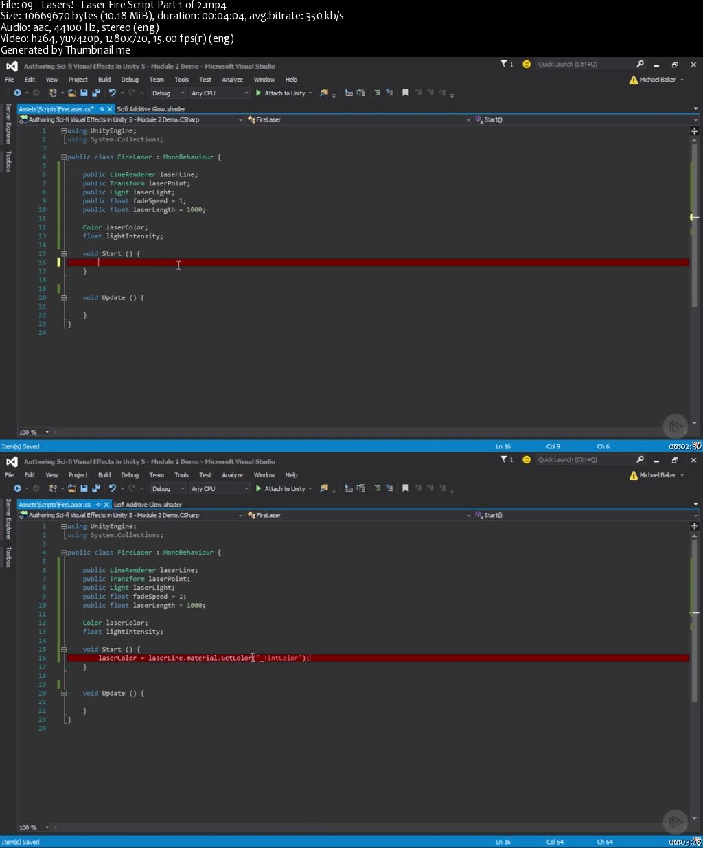 Authoring Sci-fi Visual Effects in Unity 5 (2016)