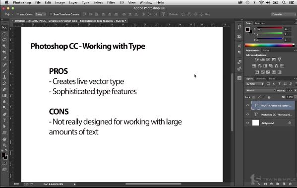 Photoshop CC Working with Type