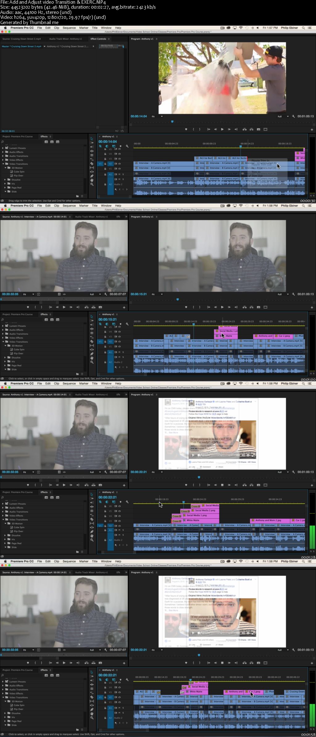 Premiere Pro Masterclass Module 3 - Transitions