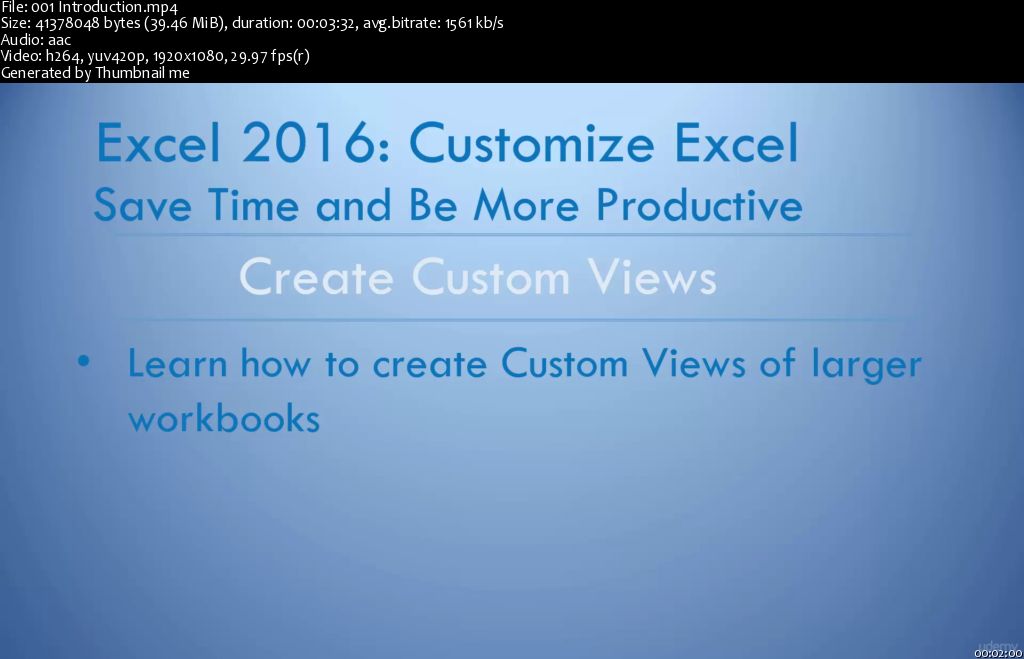 Excel 2016 Customize Excel - Save Time & Be More Productive