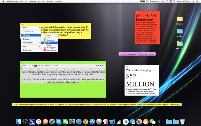 ScrollStickies 3.00 MacOSX