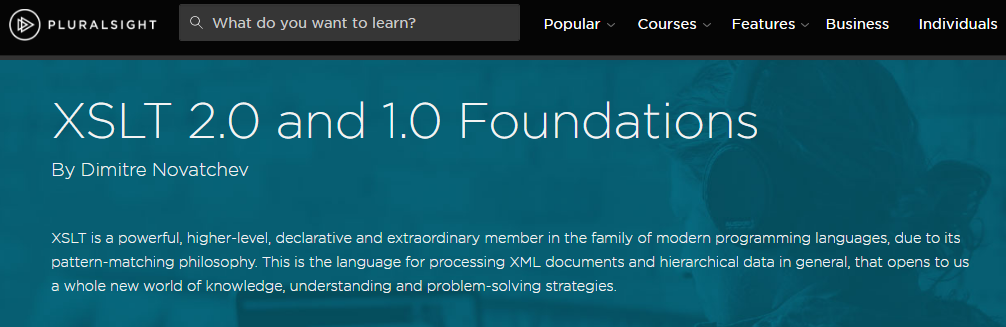 XSLT 2.0 and 1.0 Foundations [repost]