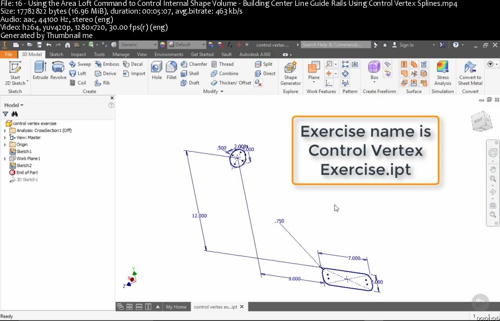 Inventor Essentials - Organic Shapes Using Loft