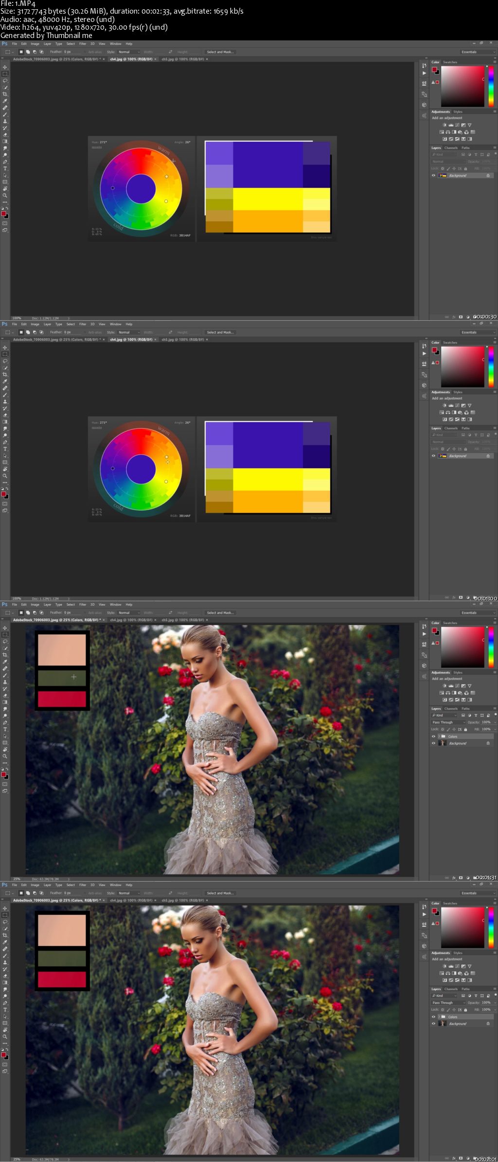 Triadic Color Harmony and Retouching in Photoshop