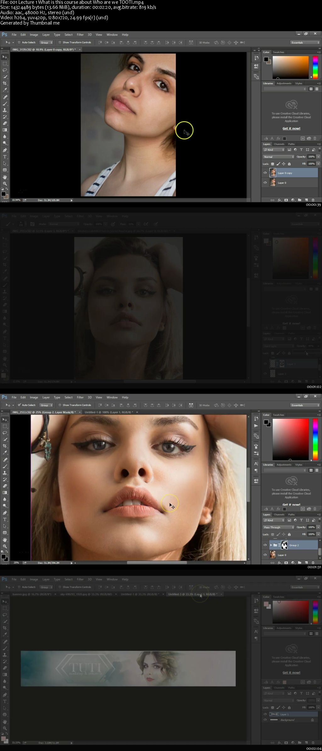 Editing portrait,Social media Marketing banners in Photoshop