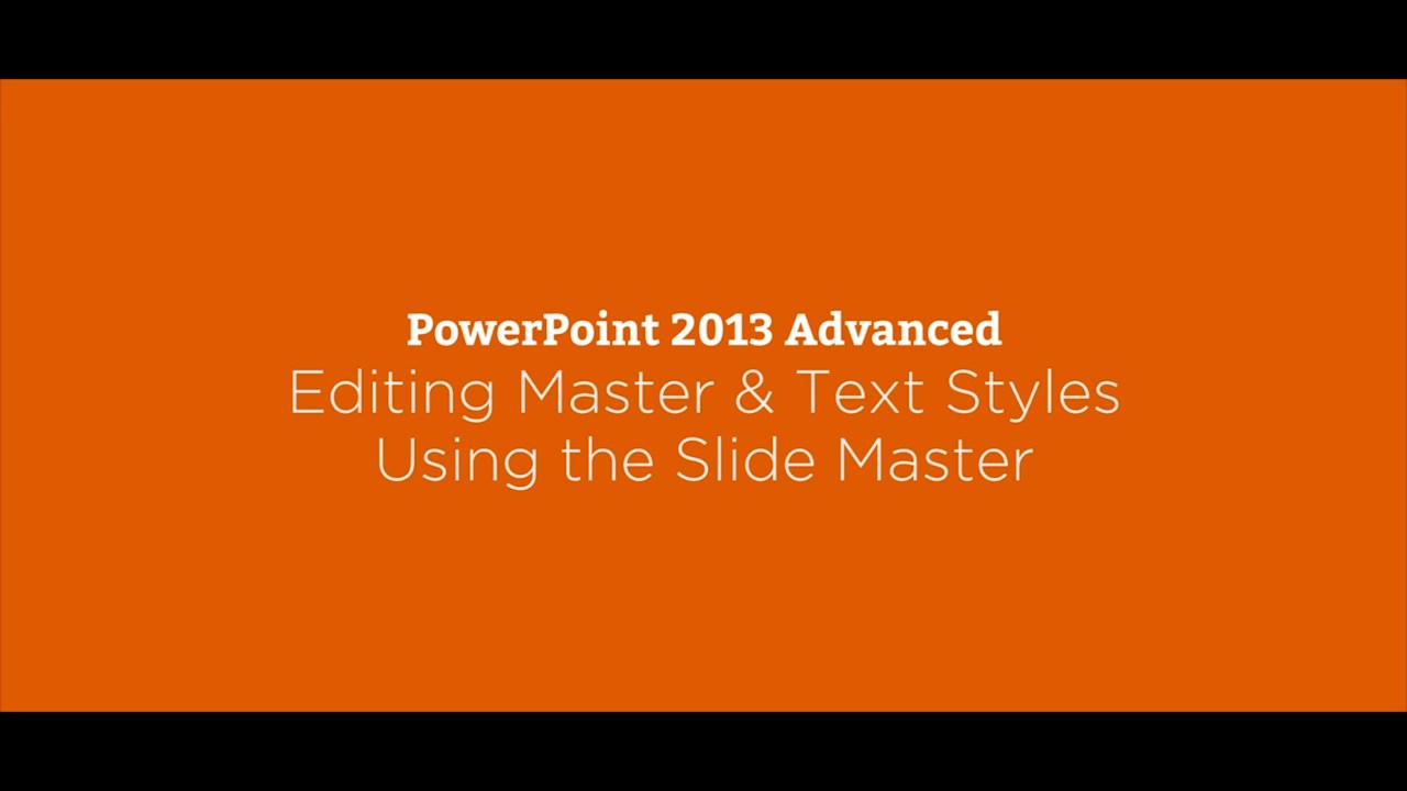 PowerPoint 2013 Advanced